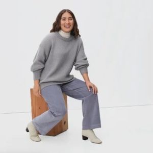 NWT Everlane The Oversized Alpaca Crew, Gray (Tahoe) XS